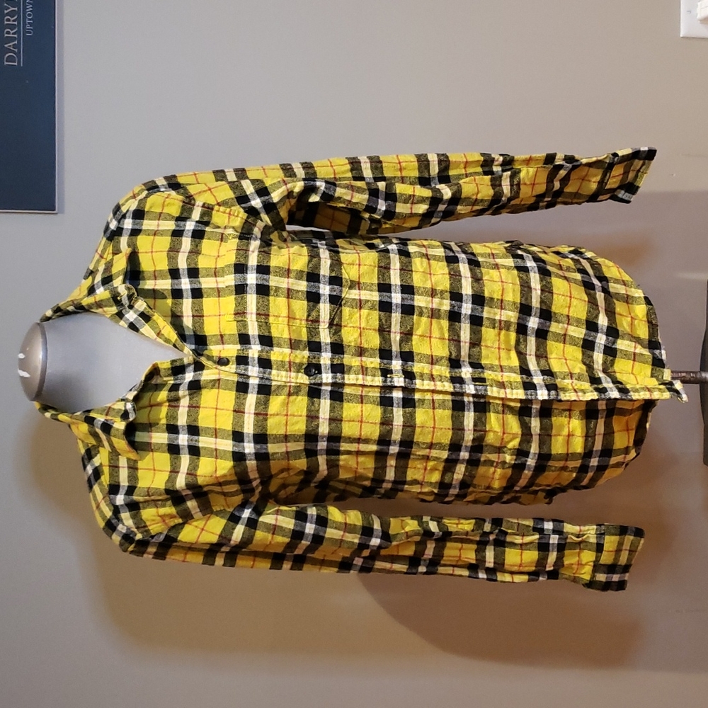Urban Outfitters Grunge Plaid Flannel Button-Up